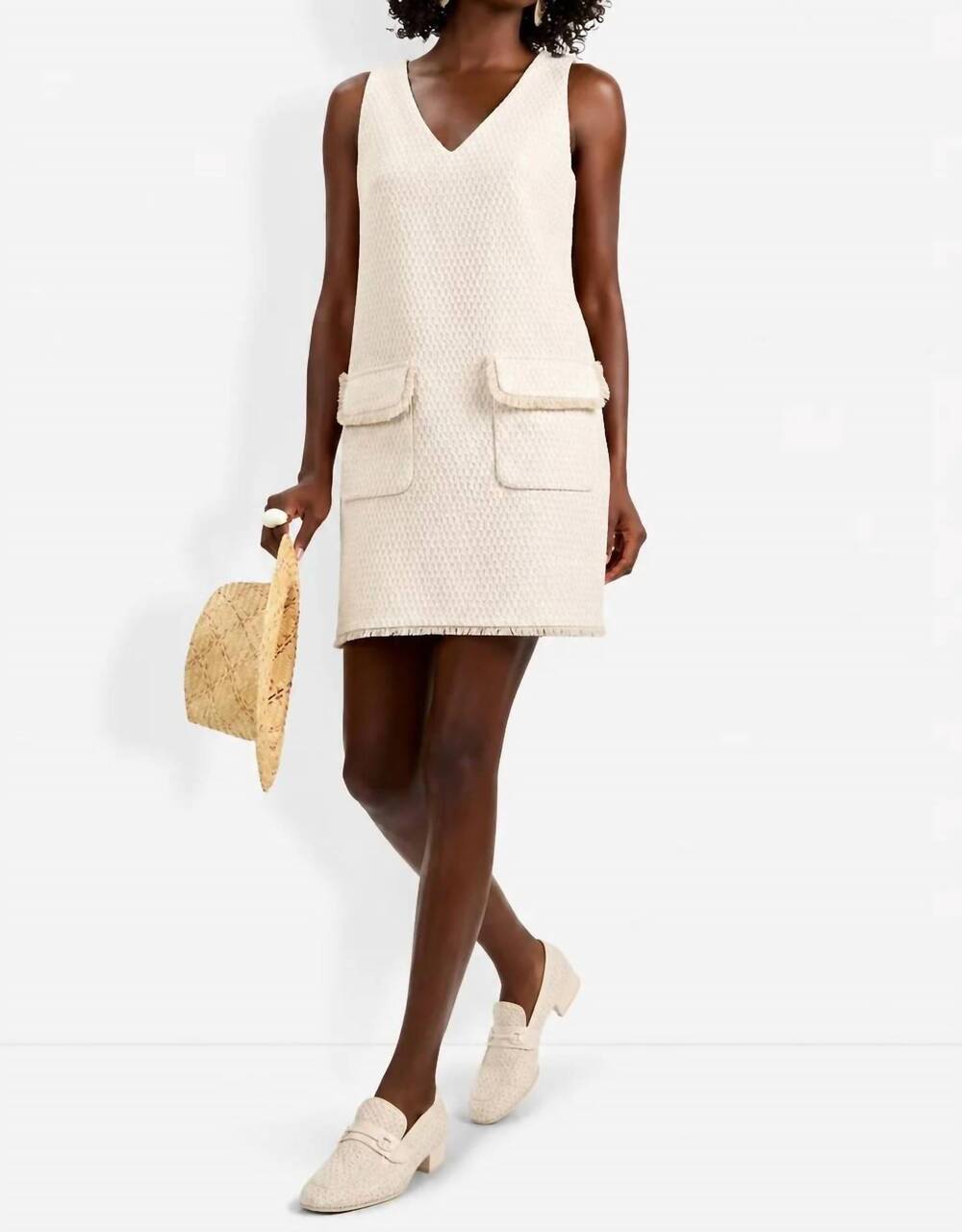 NEW TRINA TURK waveson mini dress in bonita beige